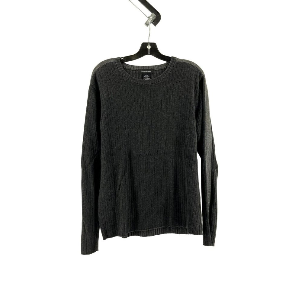 Calvin Klein Jeans Men's 100% Cotton Long Sleeve Sweater Shirt Gray Size XL